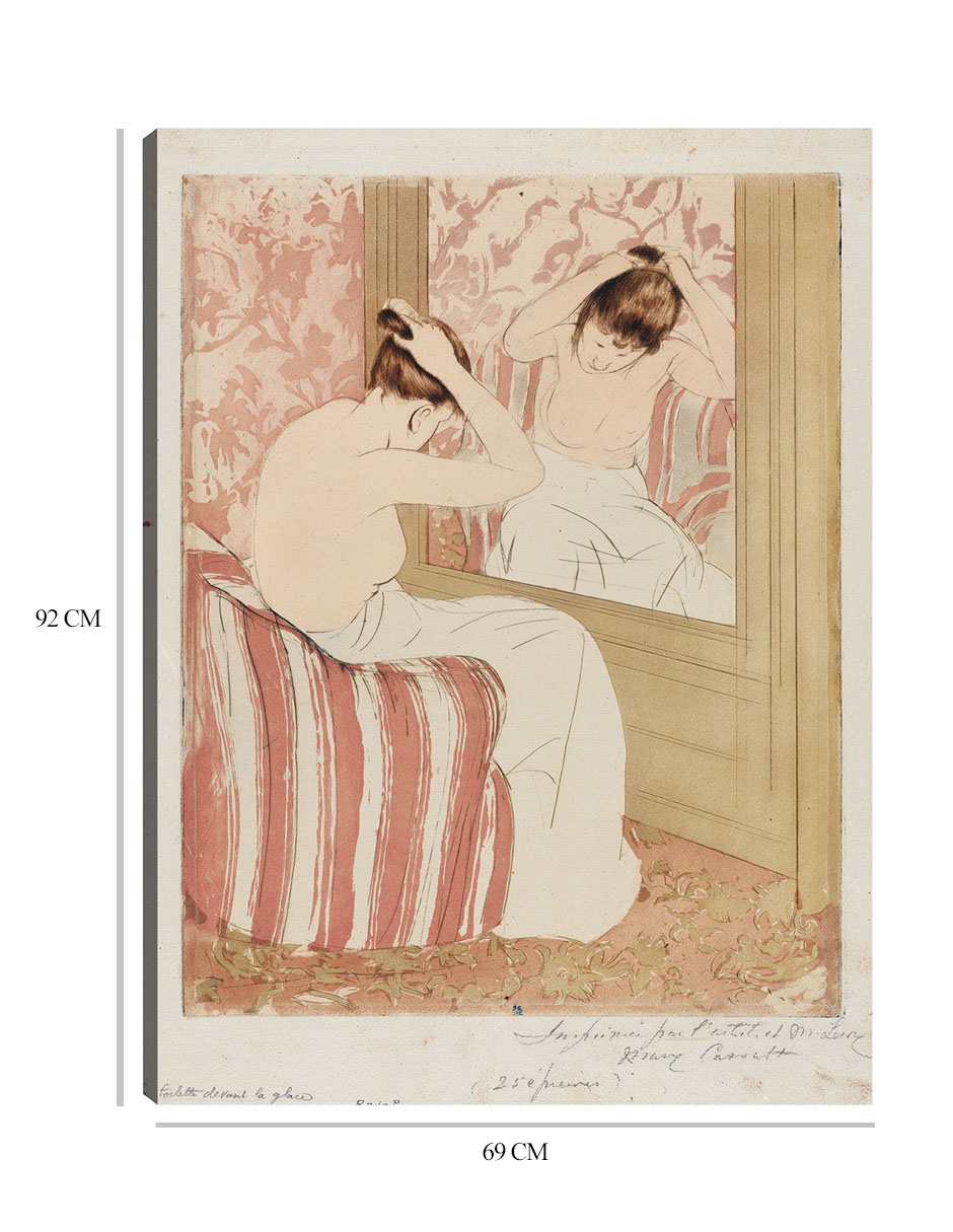 Foto 7 pulgar | Cuadro Decorativo - El Peinado (1890-1891)- Mary Cassatt - Fotografía - 69x92 - Impresión En Lienzo - Fine Art Tj