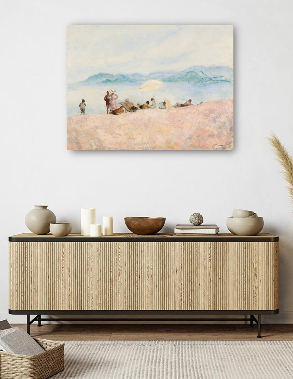 Foto 6 pulgar | Cuadro Decorativo - Sur La Plage- Henri Lebasque - Costa - 69x92 - Impresión En Lienzo - Fine Art Tj