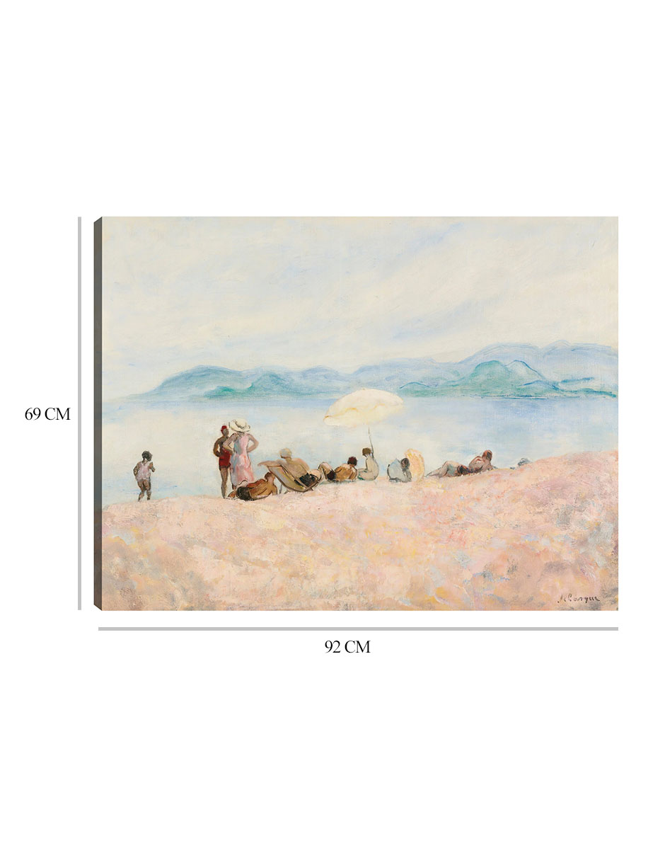 Foto 7 pulgar | Cuadro Decorativo - Sur La Plage- Henri Lebasque - Costa - 69x92 - Impresión En Lienzo - Fine Art Tj
