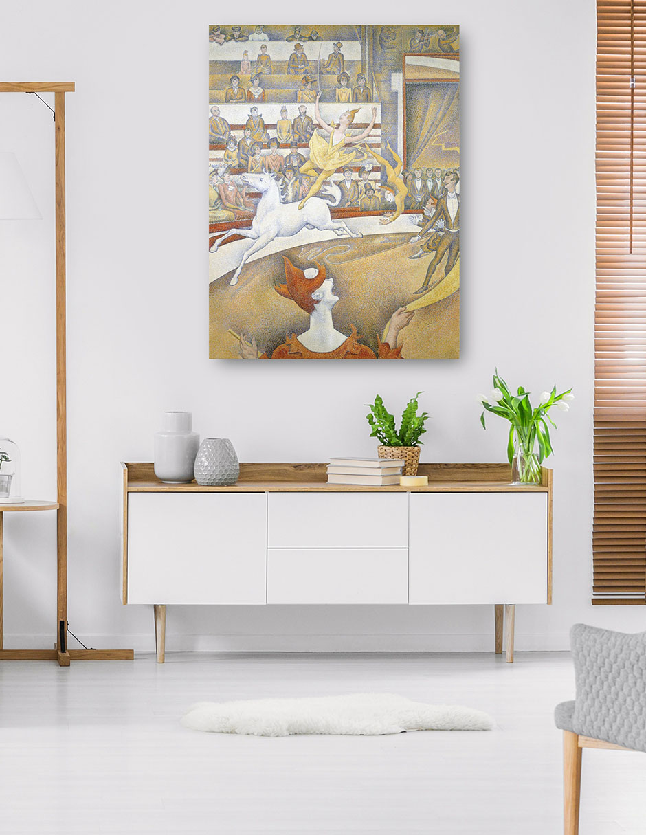 Foto 6 pulgar | Cuadro Decorativo - El Circo- Georges Seurat - Fotografía - 46x61 - Impresión En Lienzo - Fine Art Tj