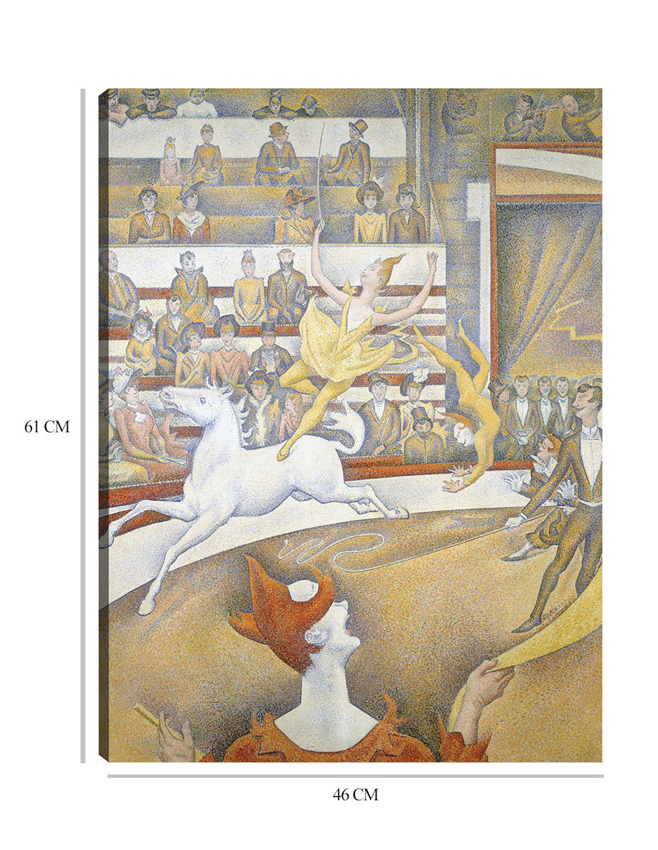 Foto 7 pulgar | Cuadro Decorativo - El Circo- Georges Seurat - Fotografía - 46x61 - Impresión En Lienzo - Fine Art Tj