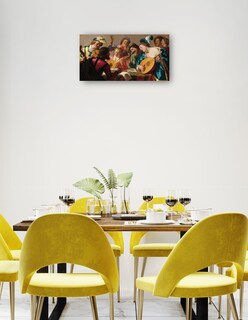 Foto 3 | Cuadro Decorativo - El Concierto- Gerrit Van Honthorst - Fotografía - 46x89 - Impresión En Lienzo - Fine Art Tj