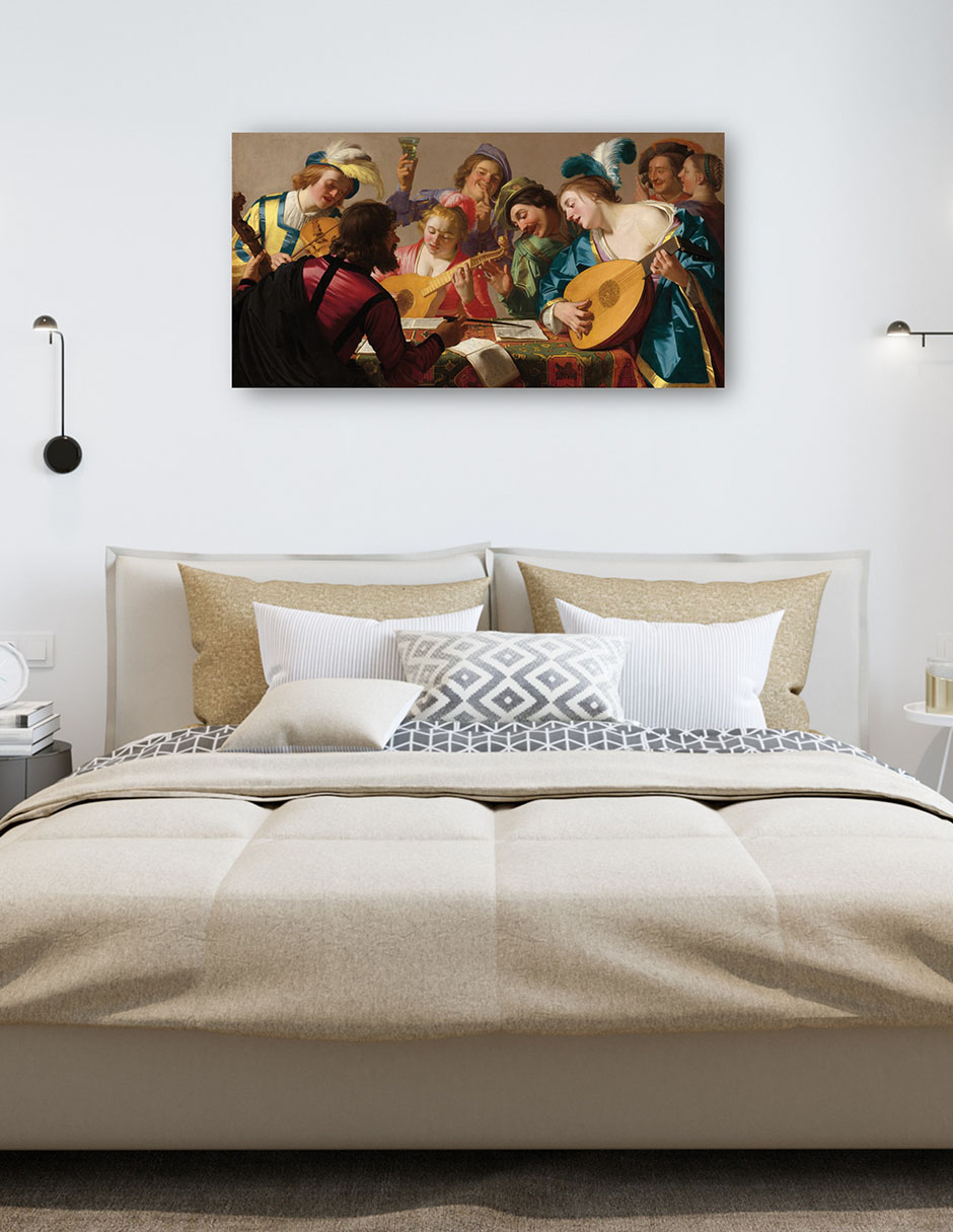 Foto 5 | Cuadro Decorativo - El Concierto- Gerrit Van Honthorst - Fotografía - 46x89 - Impresión En Lienzo - Fine Art Tj
