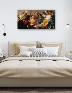 Foto 5 | Cuadro Decorativo - El Concierto- Gerrit Van Honthorst - Fotografía - 46x89 - Impresión En Lienzo - Fine Art Tj