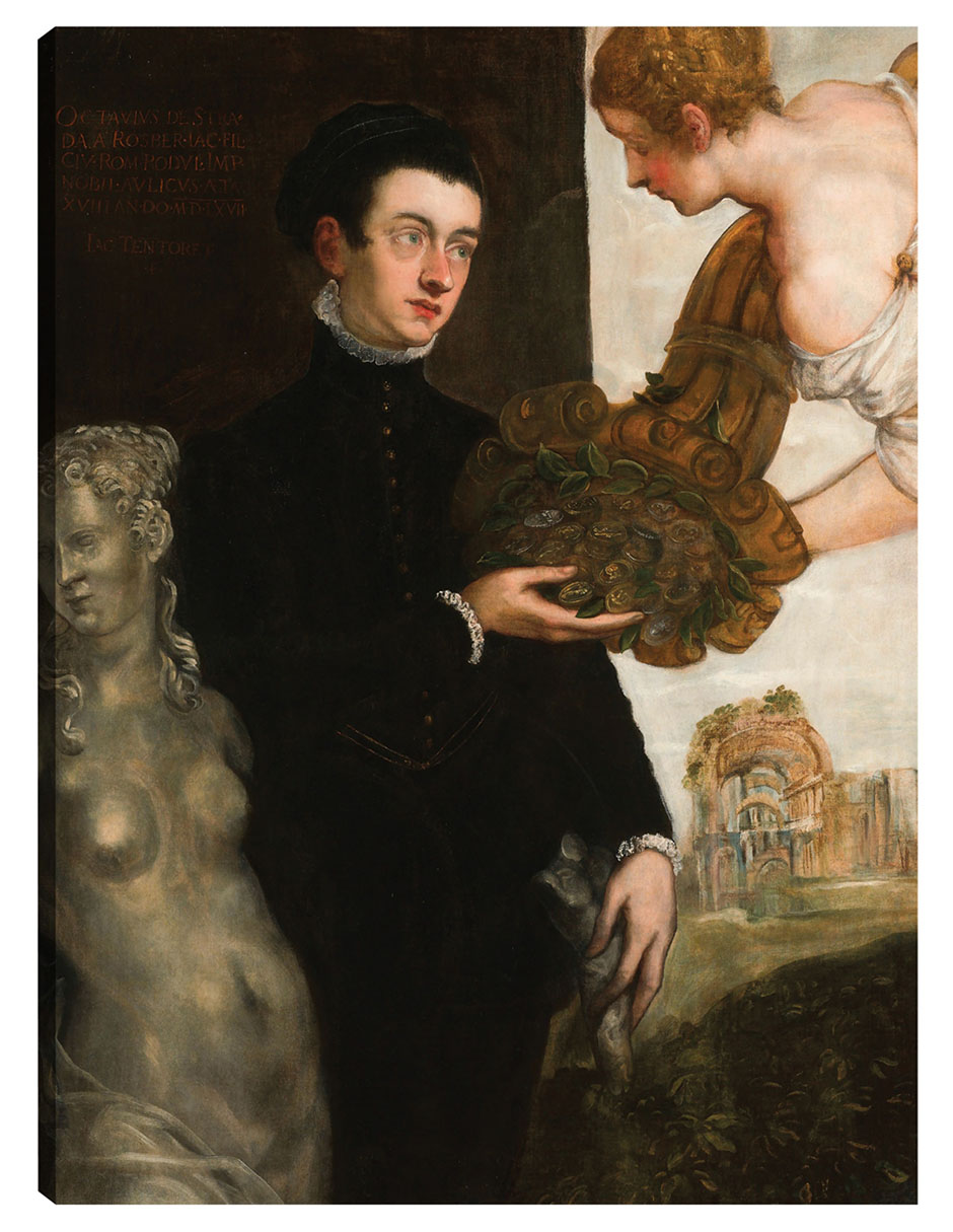 Cuadro Decorativo - Retrato De Octavio Strada (1567)- Jacopo Tintoretto - Fotografía - 28x36 - Impresión En Li