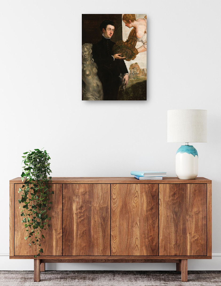 Foto 2 | Cuadro Decorativo - Retrato De Octavio Strada (1567)- Jacopo Tintoretto - Fotografía - 28x36 - Impresión En Li