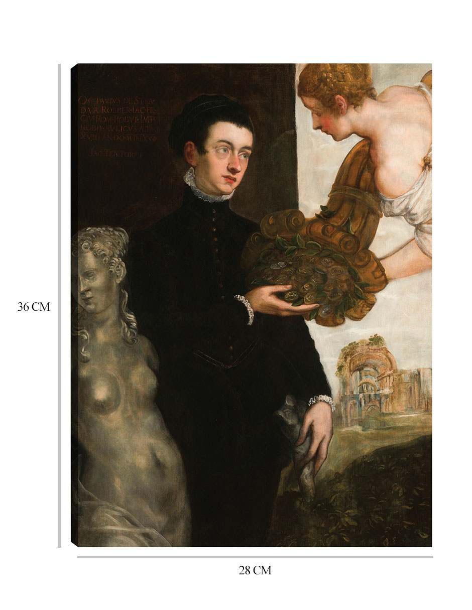 Foto 6 | Cuadro Decorativo - Retrato De Octavio Strada (1567)- Jacopo Tintoretto - Fotografía - 28x36 - Impresión En Li
