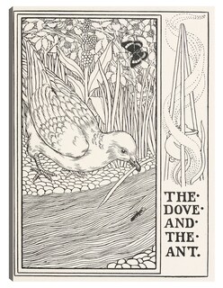 Foto 1 | Cuadro Decorativo - La Paloma Y La Hormiga (1900)- Percy J. Billinghurst - Animales - 69x92 - Impresión En Lienz