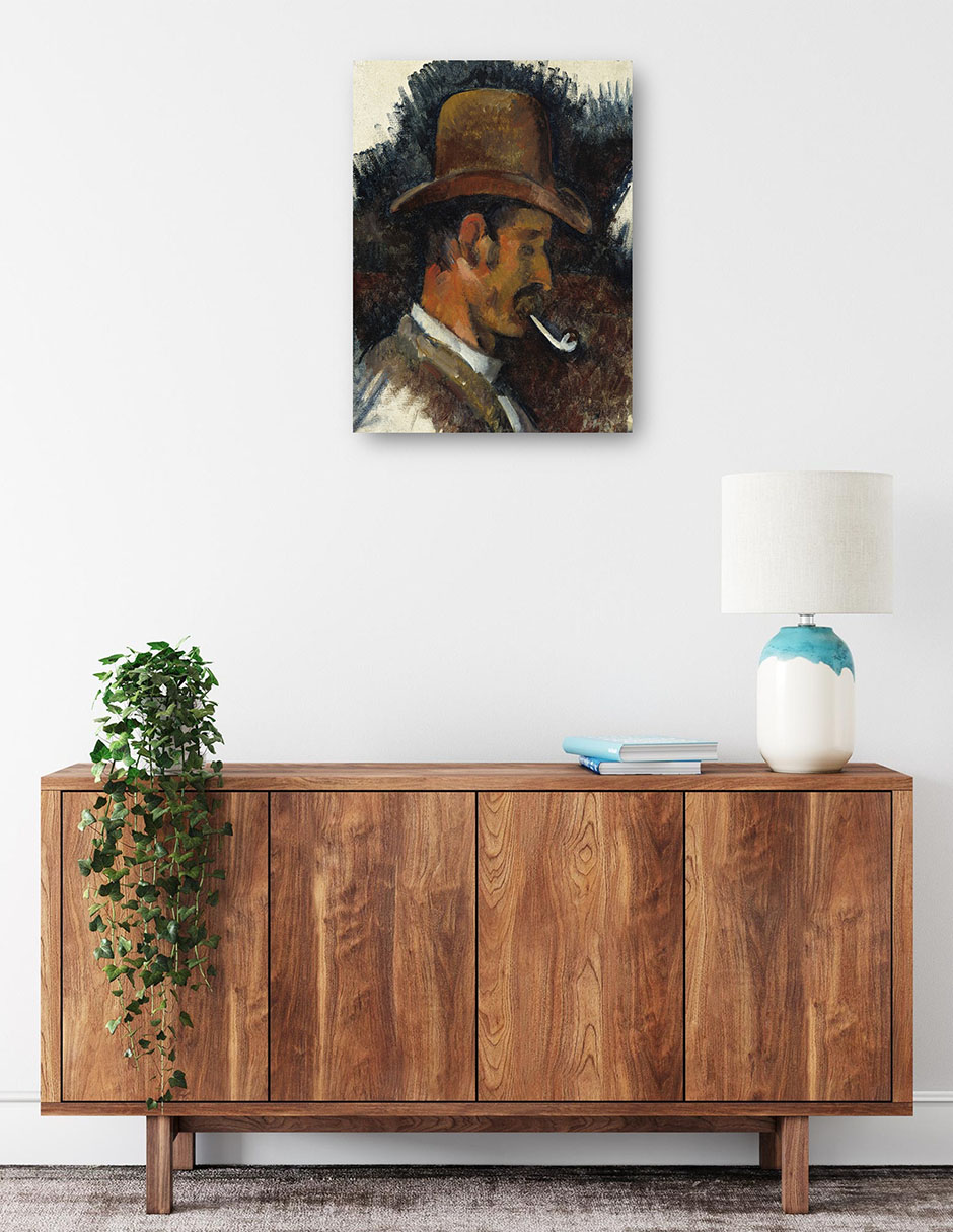 Foto 2 | Cuadro Decorativo - Hombre Con Pipa (1892-1896)- Paul Cézanne - Fotografía - 46x61 - Impresión En Lienzo - Fine Art Tj