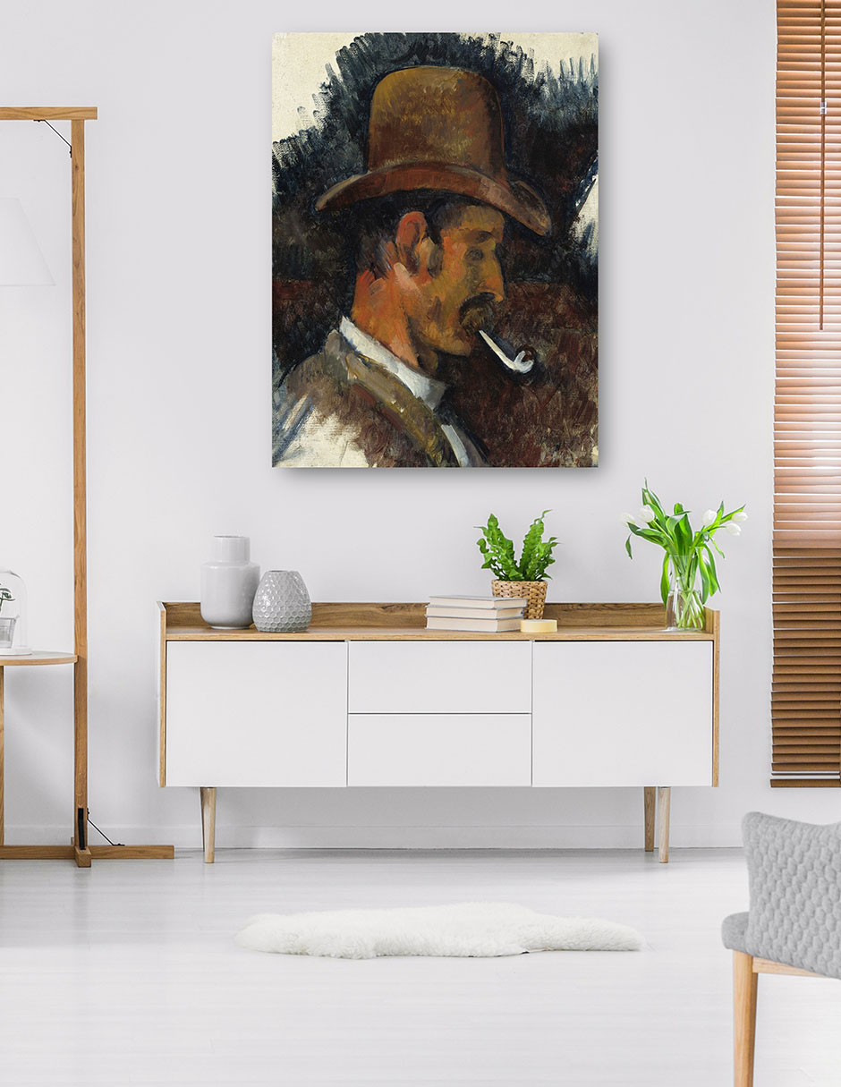 Foto 6 pulgar | Cuadro Decorativo - Hombre Con Pipa (1892-1896)- Paul Cézanne - Fotografía - 46x61 - Impresión En Lienzo - Fine Art Tj
