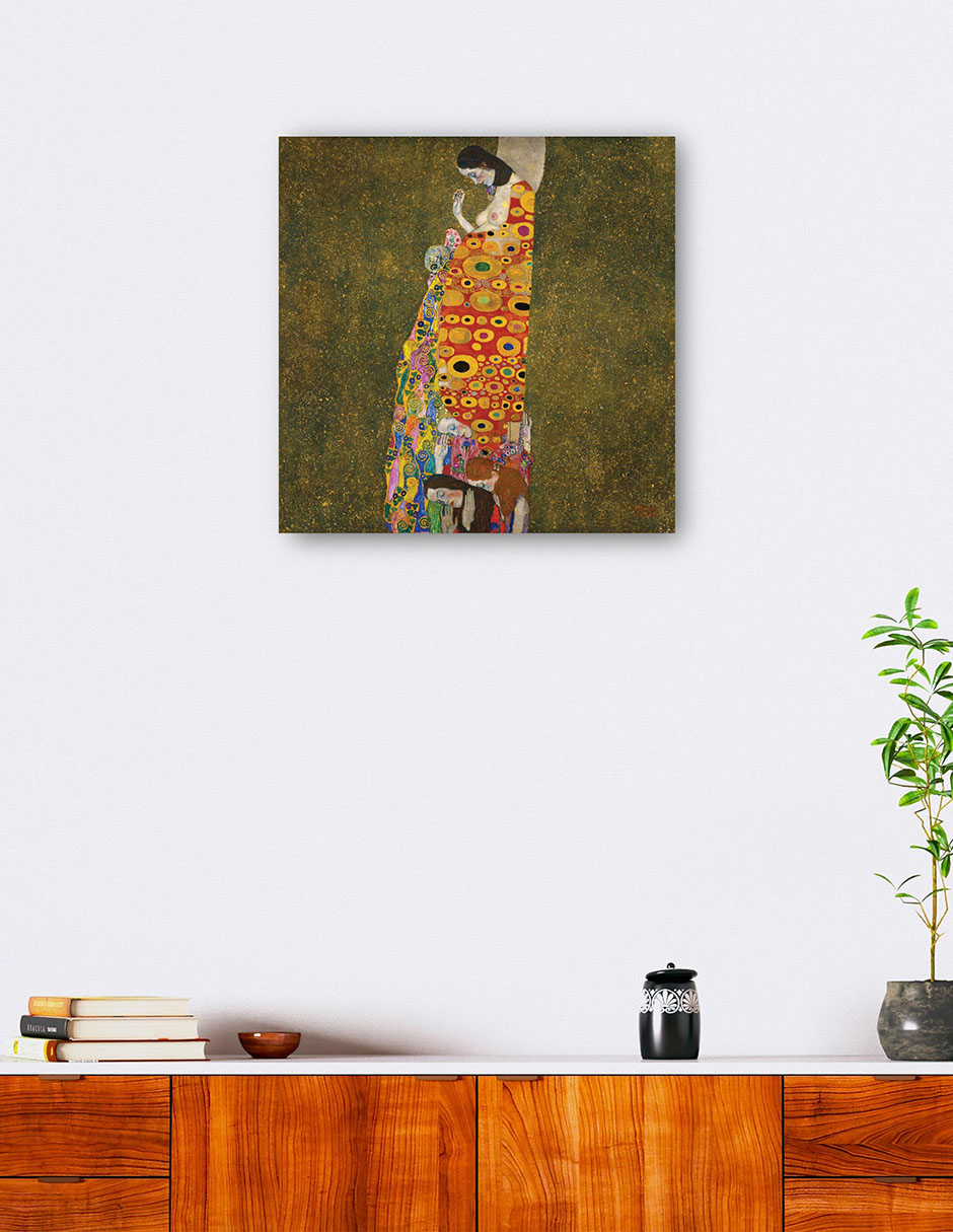 Foto 6 pulgar | Cuadro Decorativo - Esperanza, Ii (1907 - 1908)- Gustav Klimt - Fotografía - 105x105 - Impresión En Lienzo - Fine Art