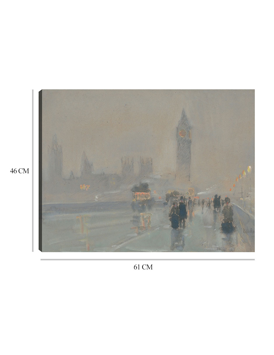 Foto 7 pulgar | Cuadro Decorativo - Gran Ben, 1897 Y 1907- Childe Hassam - Ciudades - 46x61 - Impresión En Lienzo - Fine Art Tj