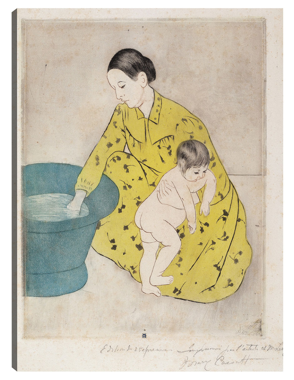 Cuadro Decorativo - El Baño (1890-1891)- Mary Cassatt - Fotografía - 46x61 - Impresión En Lienzo - Fine Art Tj