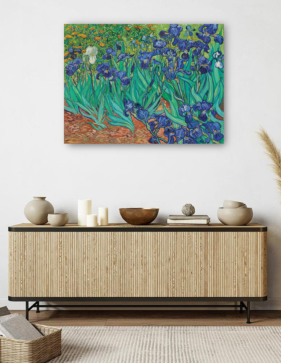 Foto 6 pulgar | Cuadro Decorativo - Iris (1889)- Vincent Van Gogh - Floral - 28x36 - Impresión En Lienzo - Fine Art Tj
