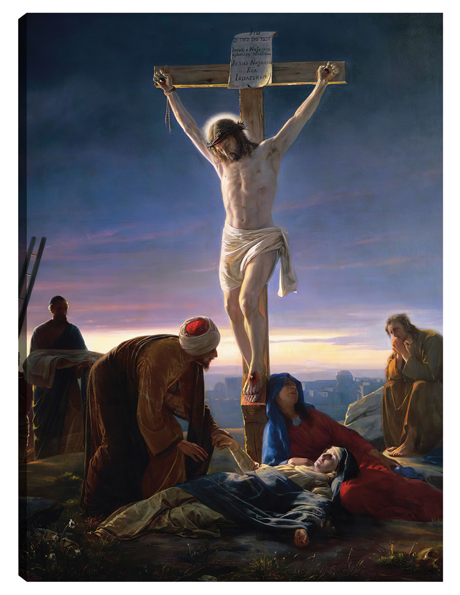 Foto 2 pulgar | Cuadro Decorativo - Cristo En La Cruz (1870)- Carl Bloch - Religión - 46x61 - Impresión En Lienzo - Fine Art Tj