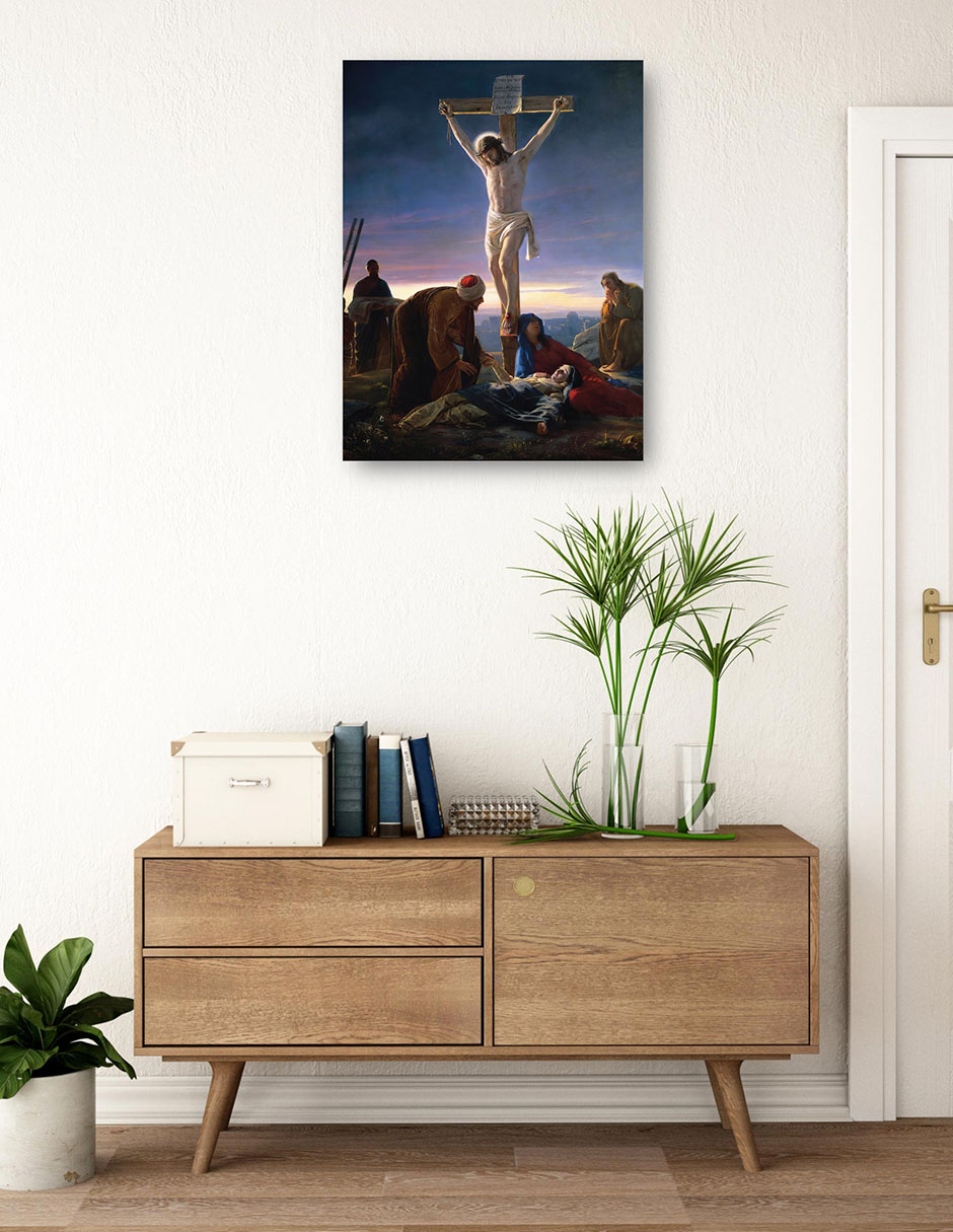 Foto 4 pulgar | Cuadro Decorativo - Cristo En La Cruz (1870)- Carl Bloch - Religión - 46x61 - Impresión En Lienzo - Fine Art Tj