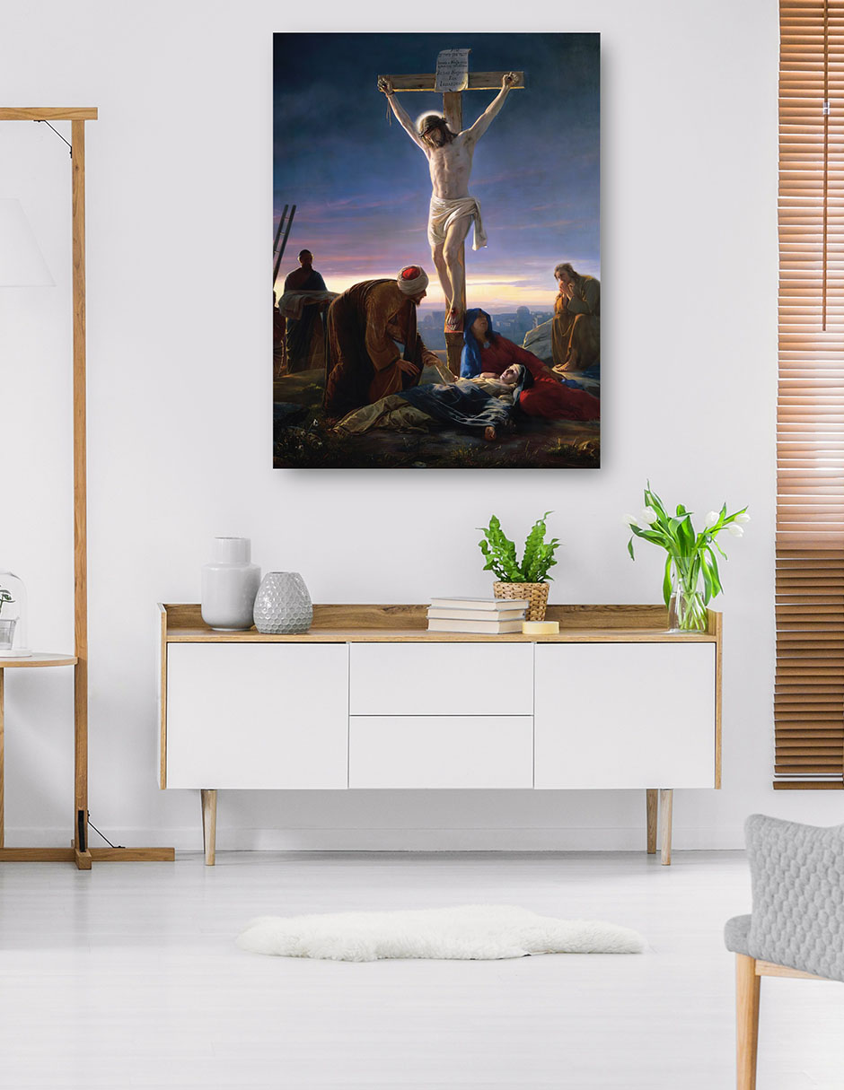 Foto 6 pulgar | Cuadro Decorativo - Cristo En La Cruz (1870)- Carl Bloch - Religión - 46x61 - Impresión En Lienzo - Fine Art Tj