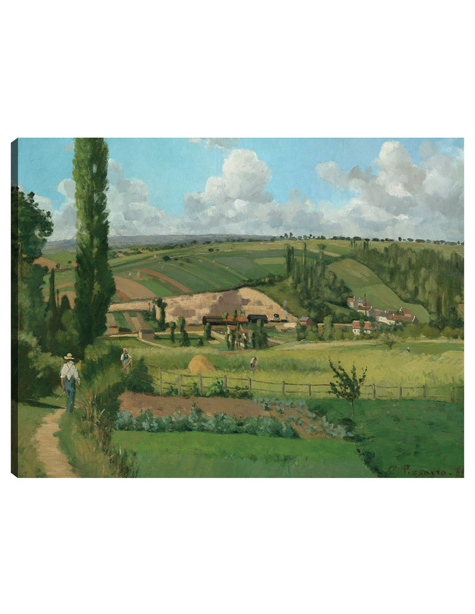 Cuadro Decorativo - Paisaje En Les Patis, Pontoise- Camille Pissarro - Religión - 28x36 - Impresión En Lienzo - Fin
