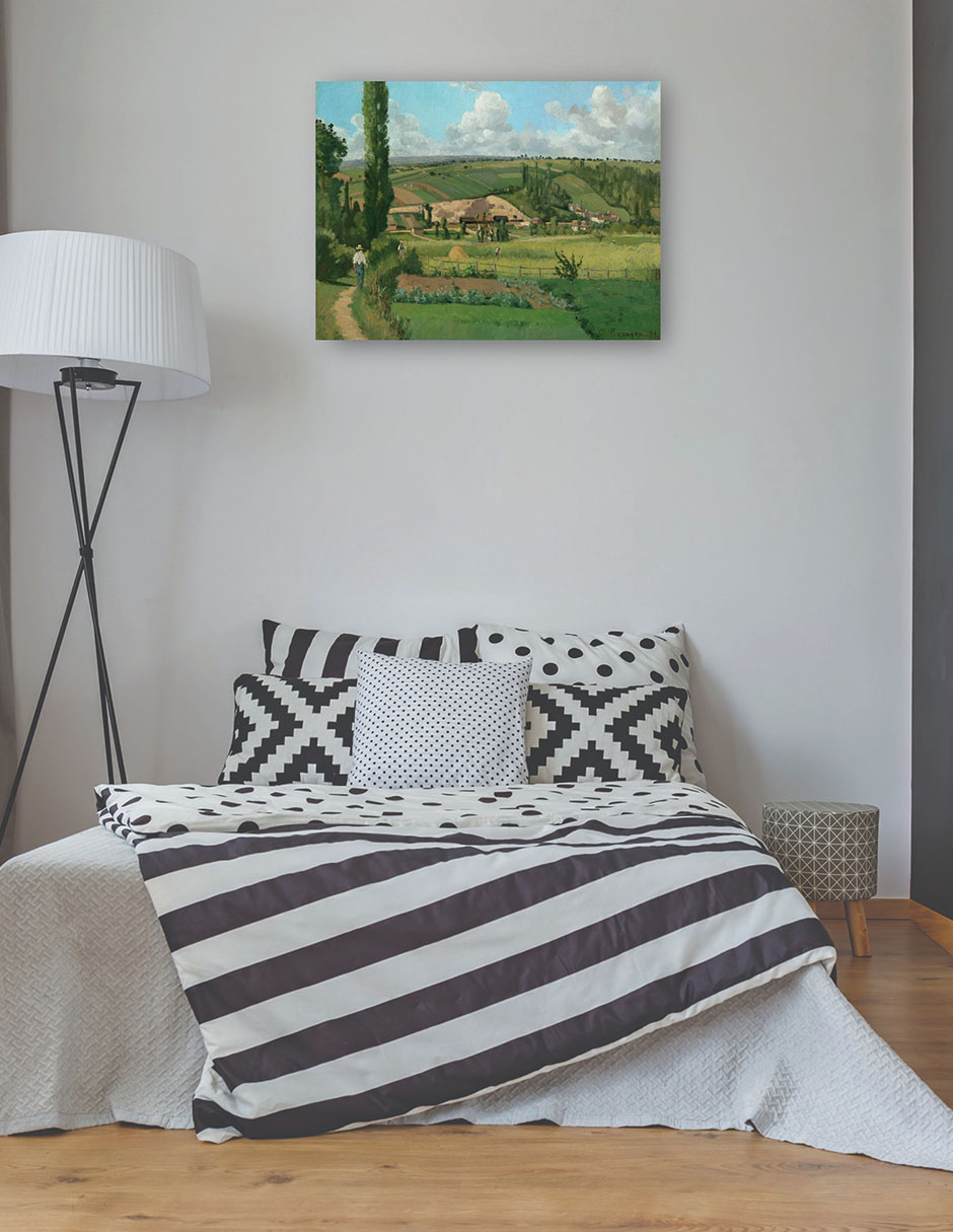 Foto 4 pulgar | Cuadro Decorativo - Paisaje En Les Patis, Pontoise- Camille Pissarro - Religión - 28x36 - Impresión En Lienzo - Fin