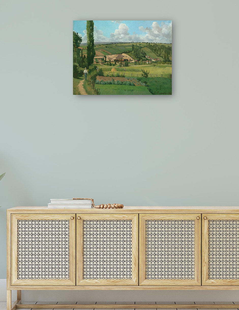 Foto 5 pulgar | Cuadro Decorativo - Paisaje En Les Patis, Pontoise- Camille Pissarro - Religión - 28x36 - Impresión En Lienzo - Fin
