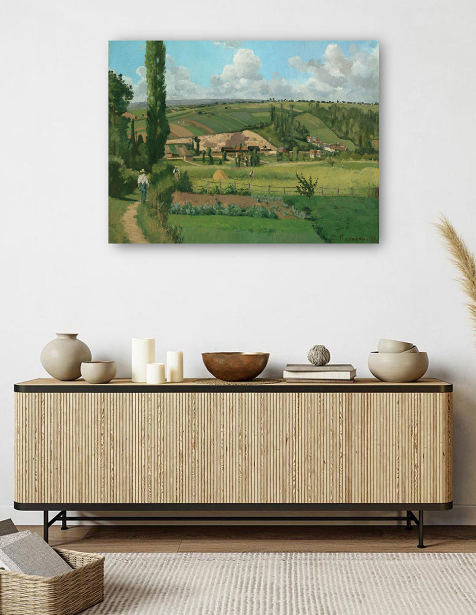 Foto 5 | Cuadro Decorativo - Paisaje En Les Patis, Pontoise- Camille Pissarro - Religión - 28x36 - Impresión En Lienzo - Fin