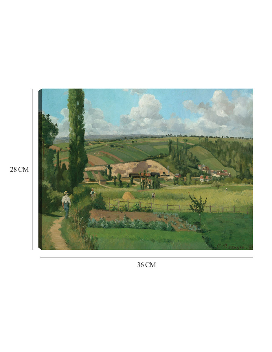 Foto 7 pulgar | Cuadro Decorativo - Paisaje En Les Patis, Pontoise- Camille Pissarro - Religión - 28x36 - Impresión En Lienzo - Fin