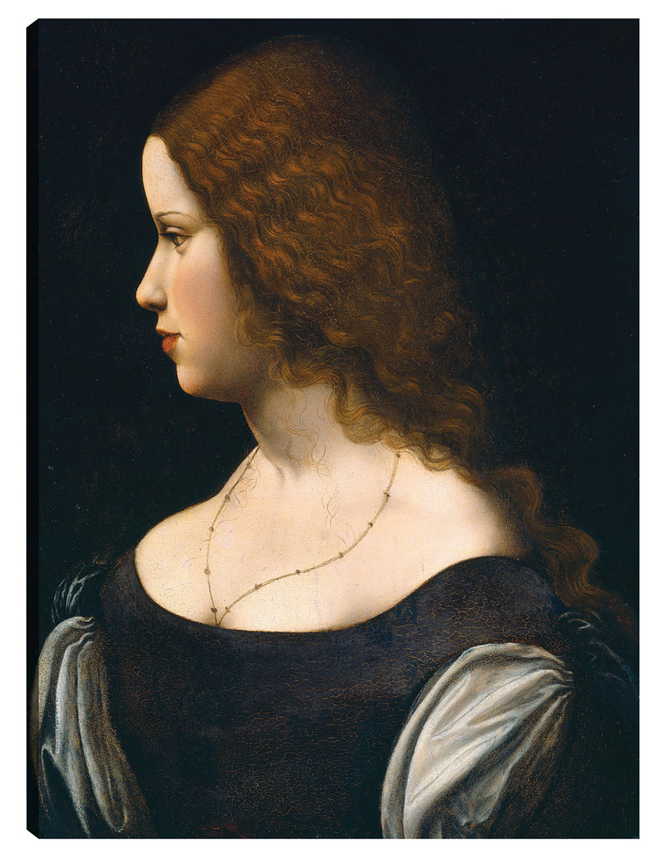 Cuadro Decorativo - Retrato De Una Señorita, C. 1500- Leonardo Da Vinci - Fotografía - 69x92 - Impresión En L