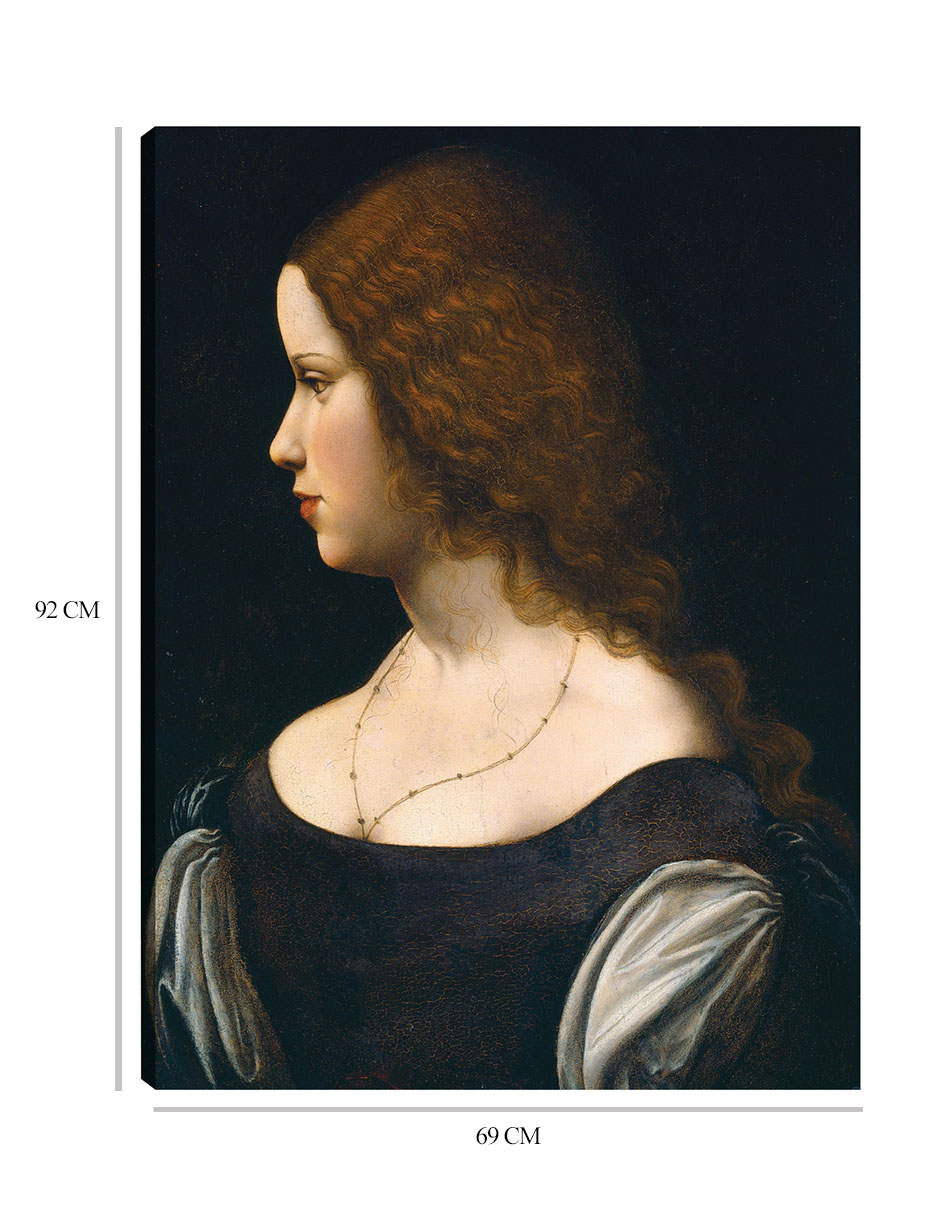 Foto 6 | Cuadro Decorativo - Retrato De Una Señorita, C. 1500- Leonardo Da Vinci - Fotografía - 69x92 - Impresión En L