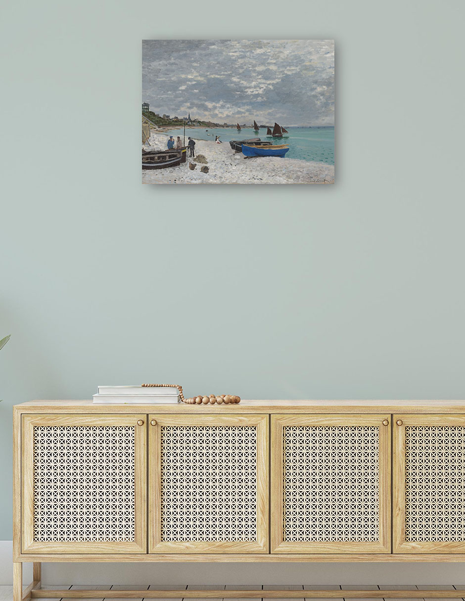 Foto 5 pulgar | Cuadro Decorativo - La Playa De Sainte-adresse- Claude Monet - Religión - 28x36 - Impresión En Lienzo - Fine Art Tj