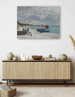 Foto 5 | Cuadro Decorativo - La Playa De Sainte-adresse- Claude Monet - Religión - 28x36 - Impresión En Lienzo - Fine Art Tj