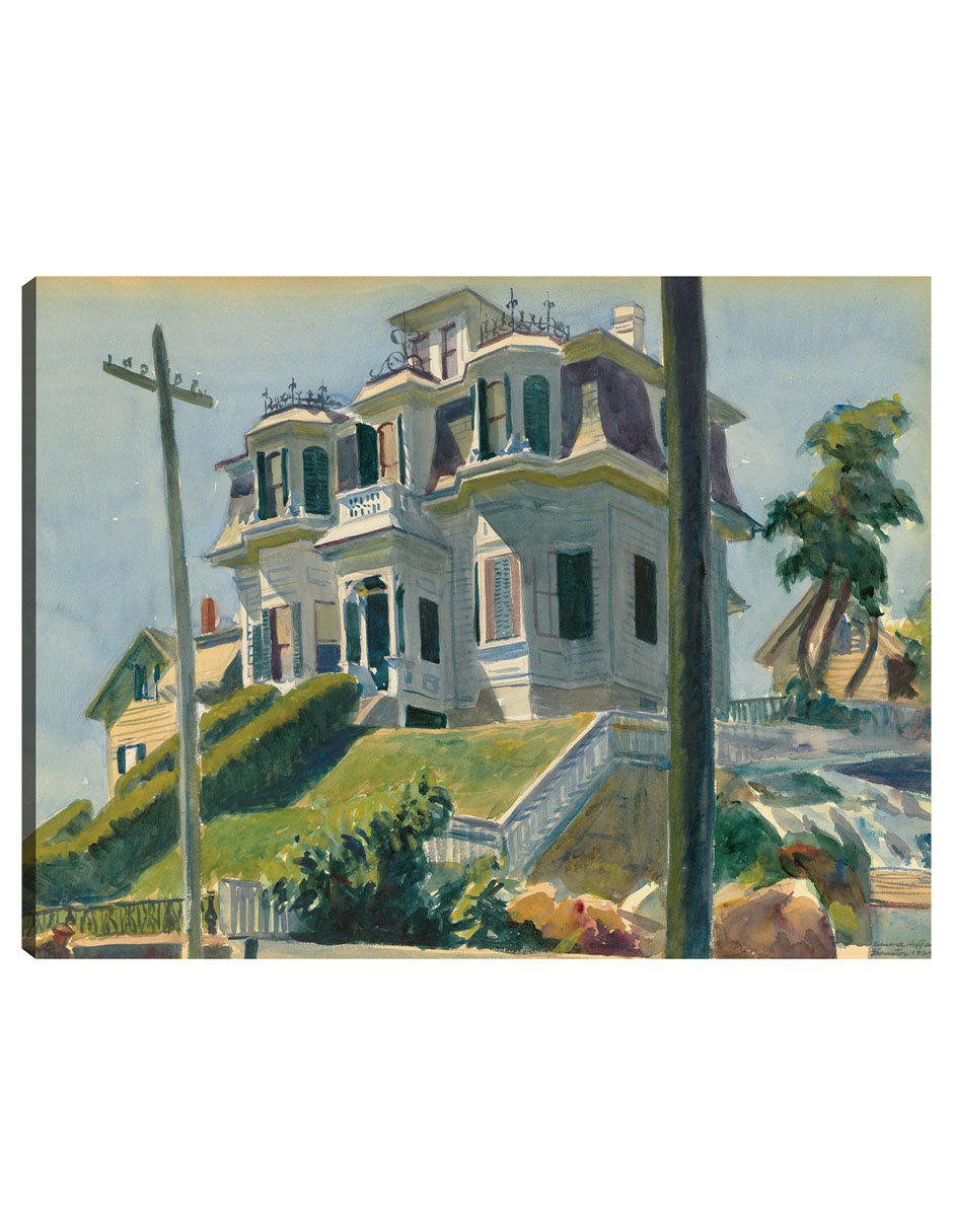Cuadro Decorativo - La Casa De Haskel- Edward Hopper - Religión - 28x36 - Impresión En Lienzo - Fine Art Tj