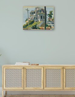 Foto 4 | Cuadro Decorativo - La Casa De Haskel- Edward Hopper - Religión - 28x36 - Impresión En Lienzo - Fine Art Tj