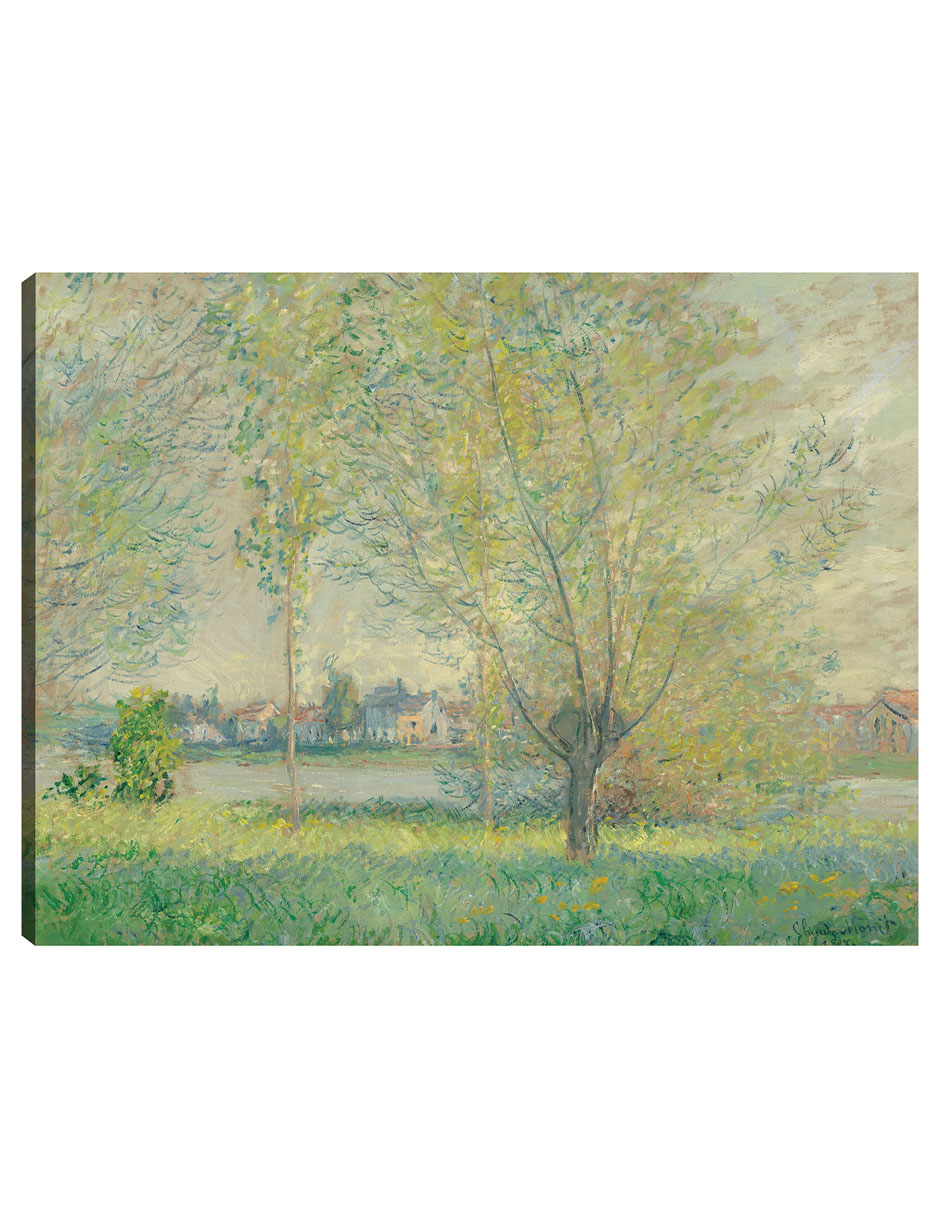 Cuadro Decorativo - Los Sauces- Claude Monet - Religión - 77x102 - Impresión En Lienzo - Fine Art Tj