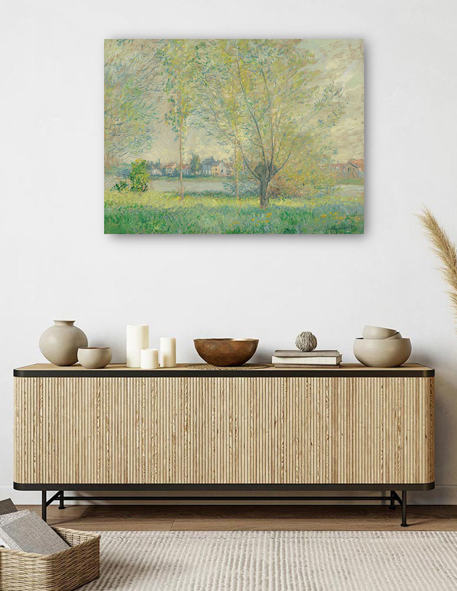 Foto 5 | Cuadro Decorativo - Los Sauces- Claude Monet - Religión - 77x102 - Impresión En Lienzo - Fine Art Tj