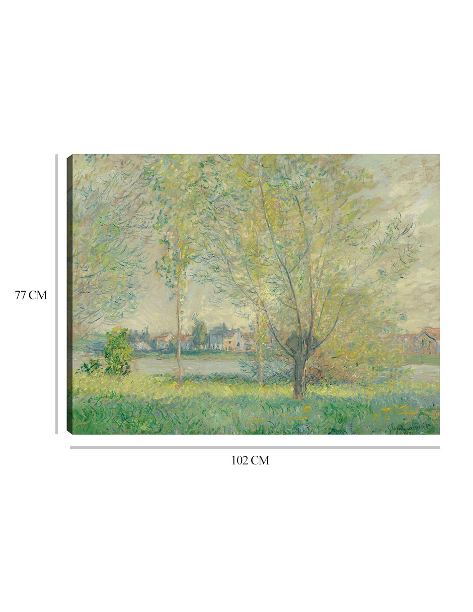 Foto 7 pulgar | Cuadro Decorativo - Los Sauces- Claude Monet - Religión - 77x102 - Impresión En Lienzo - Fine Art Tj