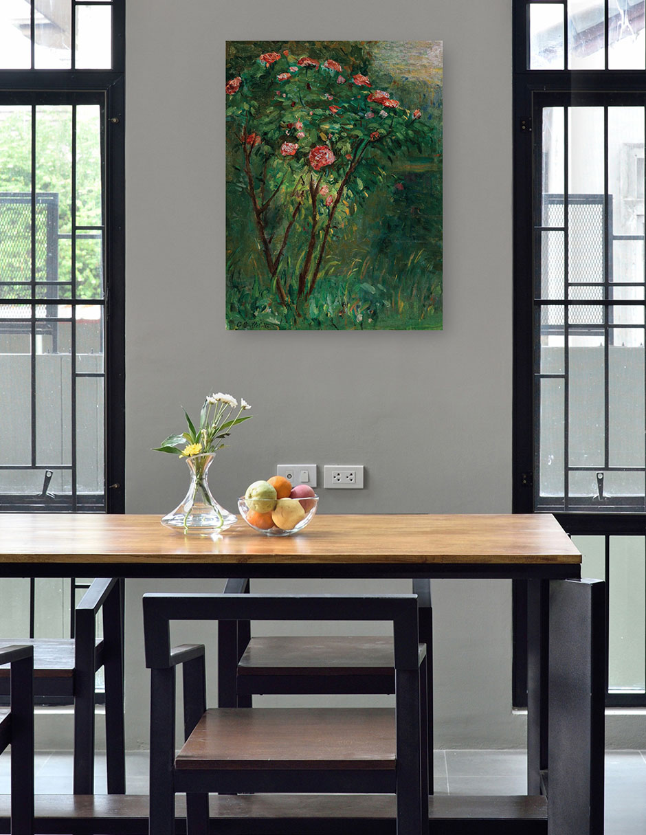Foto 5 pulgar | Cuadro Decorativo - El Rosal En Flor (c. 1884-1885)- Gustave Caillebotte - Floral - 46x61 - Impresión En Lienzo -
