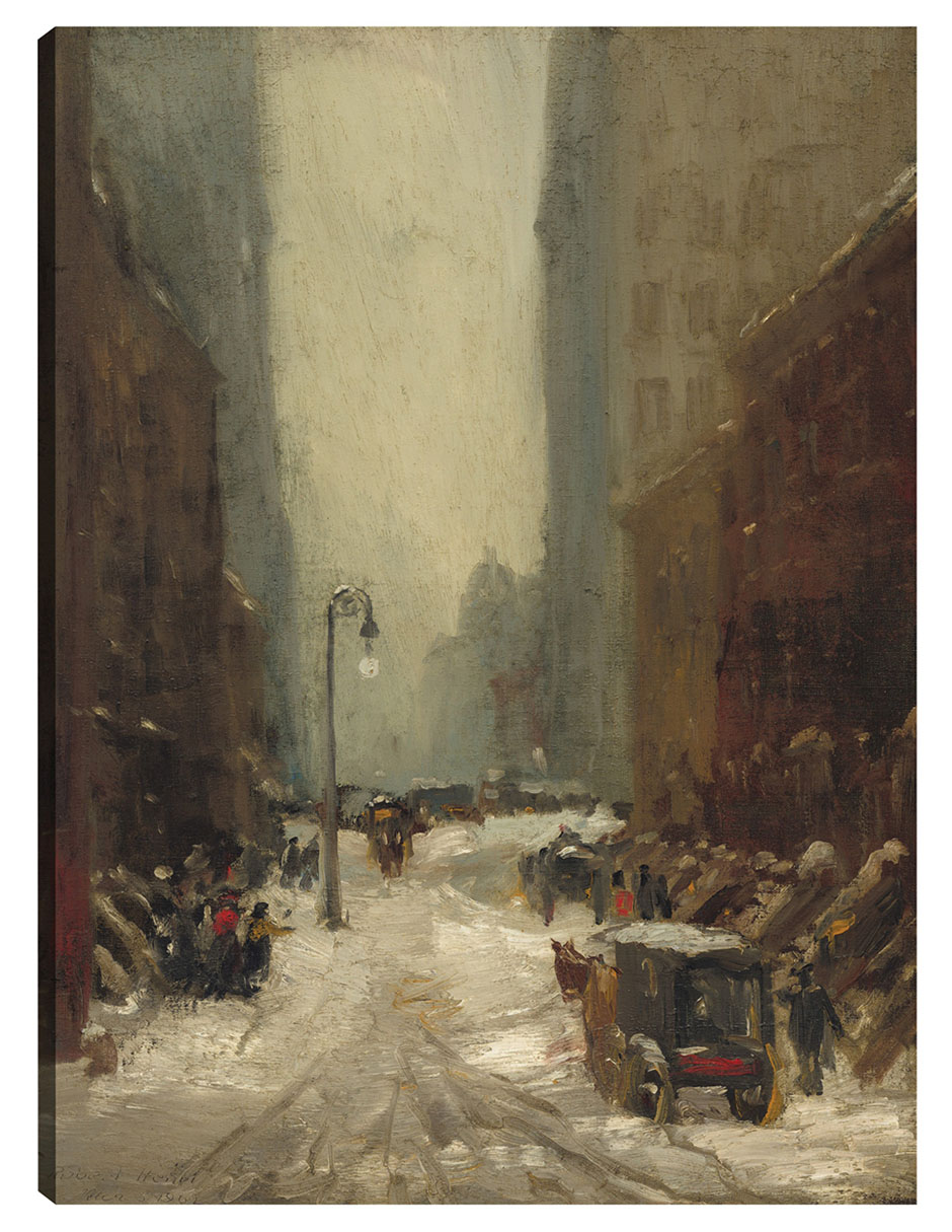 Cuadro Decorativo - Nieve En Nueva York, 1902- Robert Henri - Ciudades - 69x92 - Impresión En Lienzo - Fine Art Tj