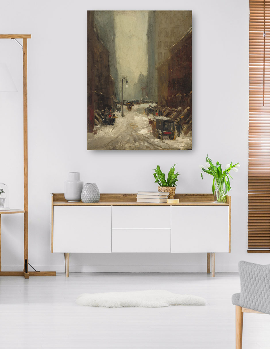 Foto 6 pulgar | Cuadro Decorativo - Nieve En Nueva York, 1902- Robert Henri - Ciudades - 69x92 - Impresión En Lienzo - Fine Art Tj