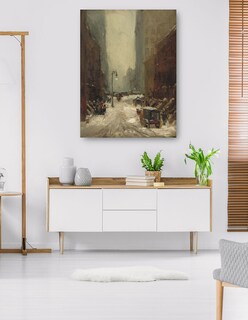 Foto 5 | Cuadro Decorativo - Nieve En Nueva York, 1902- Robert Henri - Ciudades - 69x92 - Impresión En Lienzo - Fine Art Tj