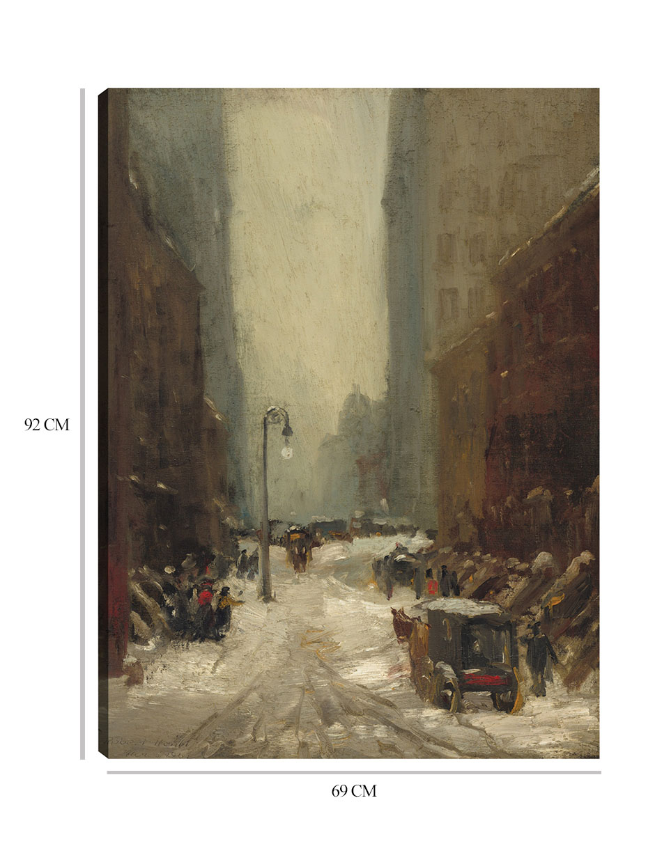 Foto 7 pulgar | Cuadro Decorativo - Nieve En Nueva York, 1902- Robert Henri - Ciudades - 69x92 - Impresión En Lienzo - Fine Art Tj