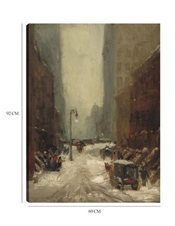 Foto 6 | Cuadro Decorativo - Nieve En Nueva York, 1902- Robert Henri - Ciudades - 69x92 - Impresión En Lienzo - Fine Art Tj
