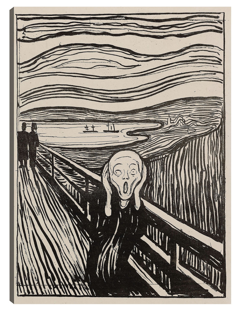 Cuadro Decorativo - El Grito (1895) Ii- Edvard Munch - Abstracto - 77x102 - Impresión En Lienzo - Fine Art Tj