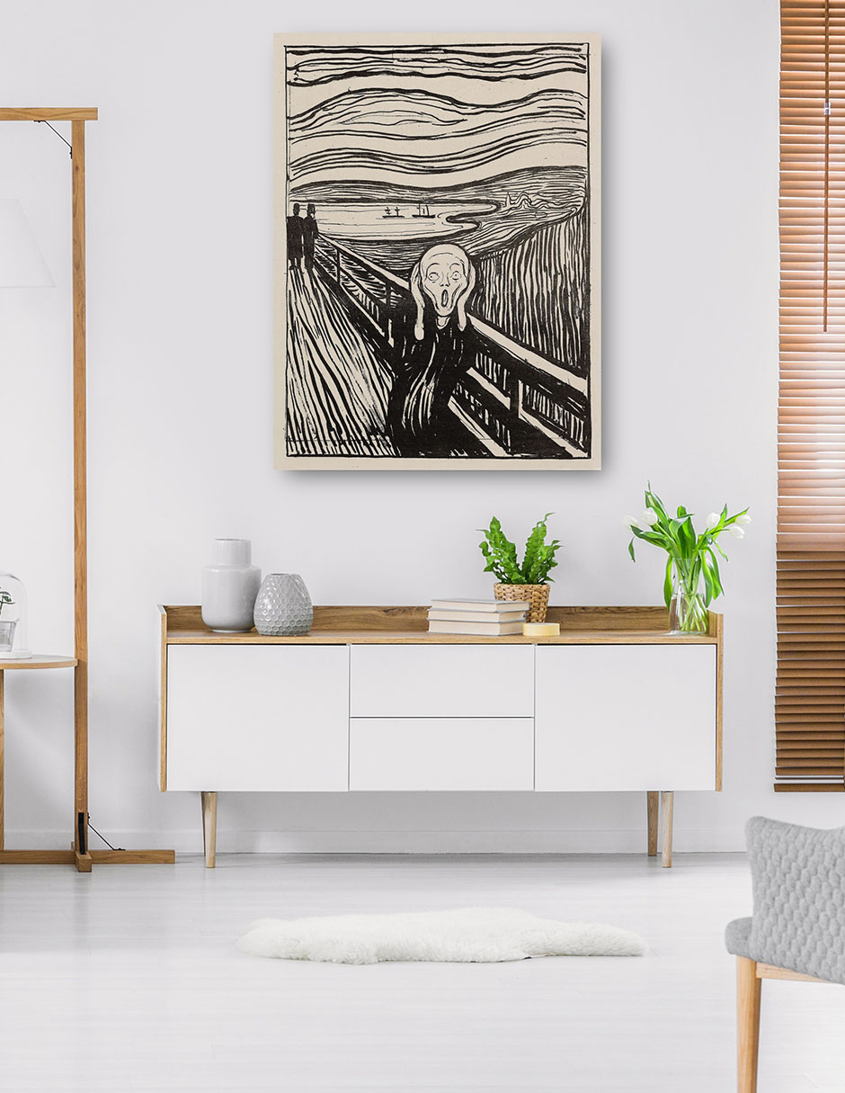 Foto 5 | Cuadro Decorativo - El Grito (1895) Ii- Edvard Munch - Abstracto - 77x102 - Impresión En Lienzo - Fine Art Tj