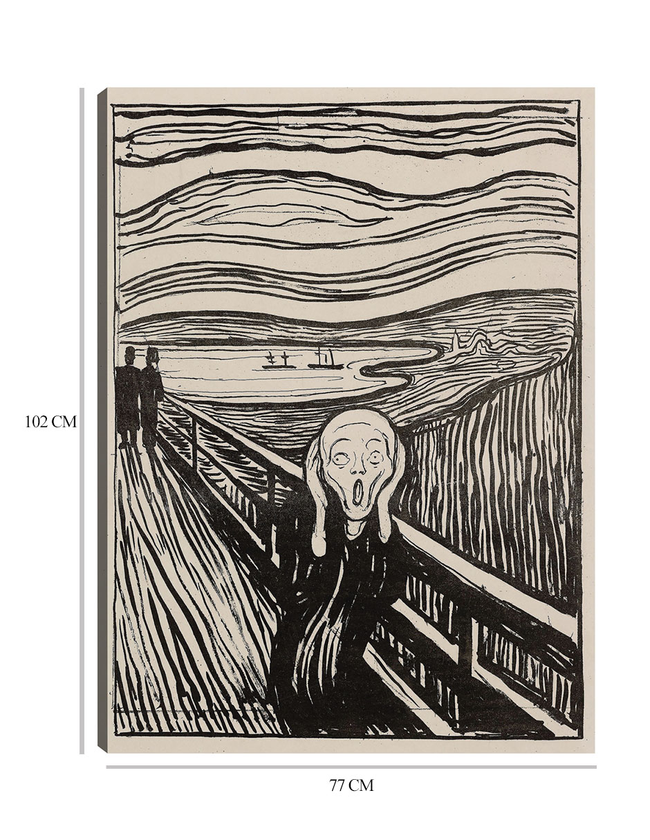 Foto 7 pulgar | Cuadro Decorativo - El Grito (1895) Ii- Edvard Munch - Abstracto - 77x102 - Impresión En Lienzo - Fine Art Tj