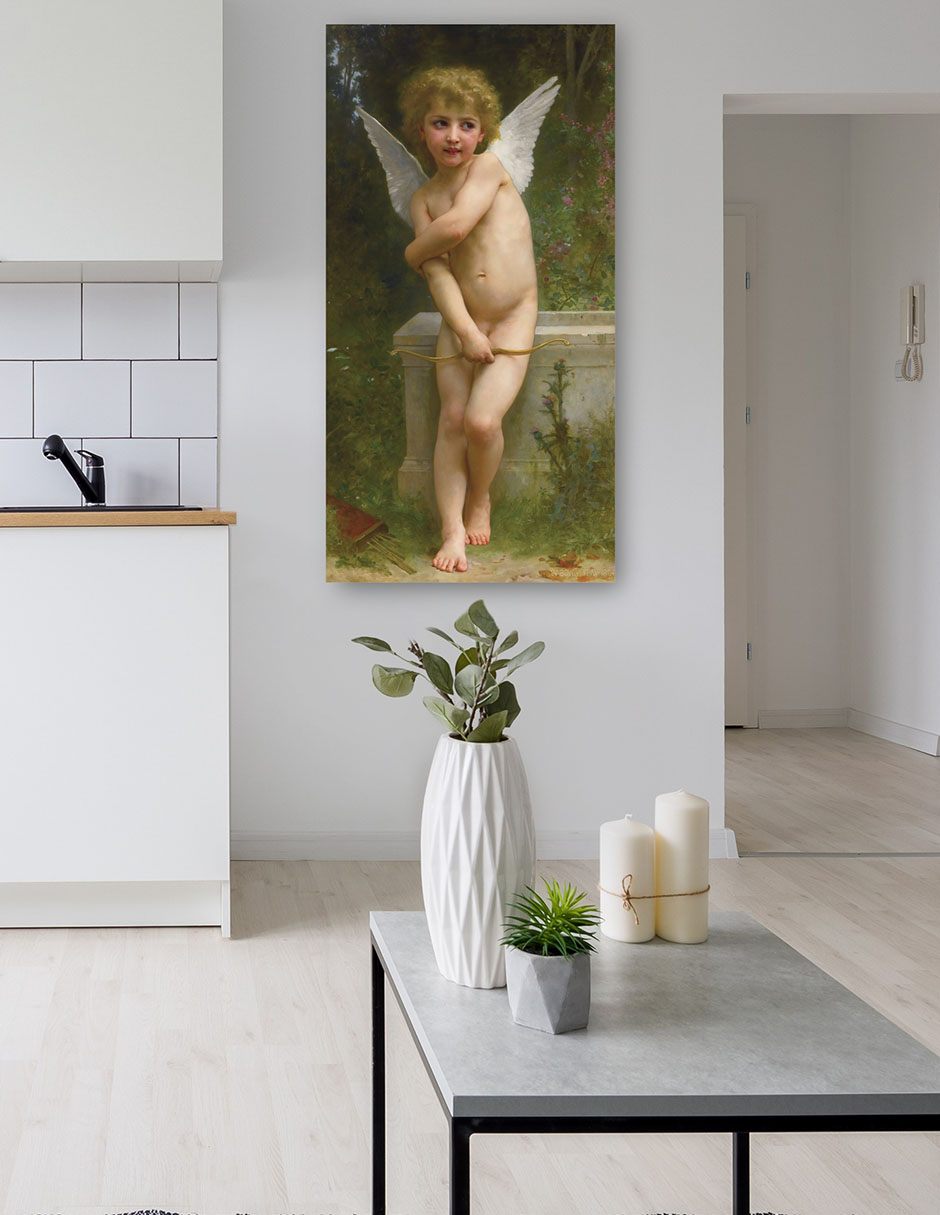 Foto 5 | Cuadro Decorativo - Amor Picado (1894)- William Bouguereau - Religión - 34x64 - Impresión En Lienzo - Fine Art Tj