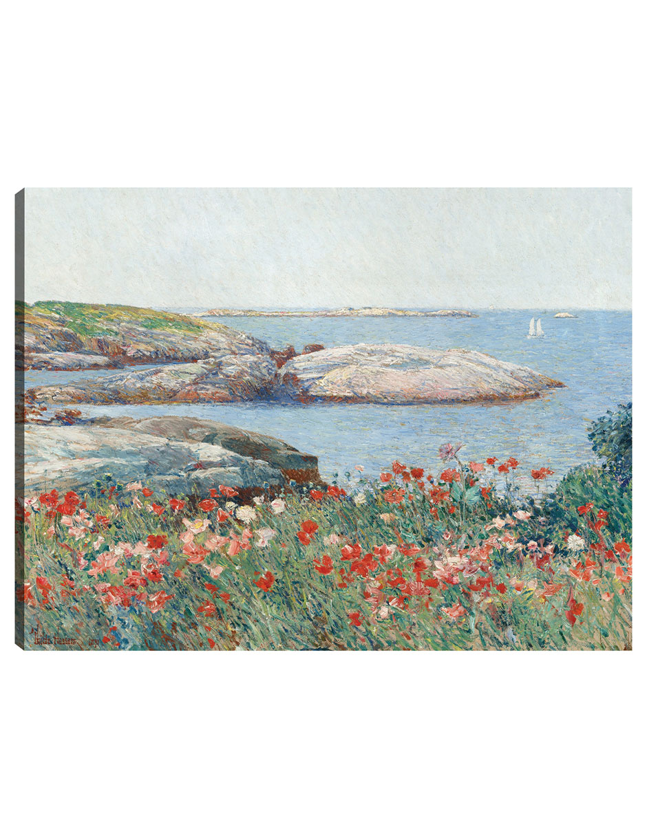 Cuadro Decorativo - Amapolas, Isles Of Shoals, 1891- Childe Hassam - Costa - 28x36 - Impresión En Lienzo - Fine Art Tj