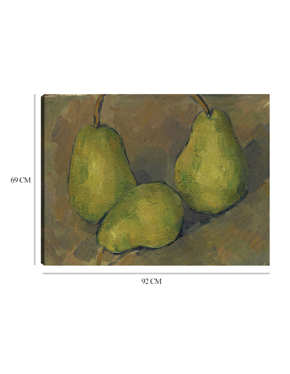 Foto 7 pulgar | Cuadro Decorativo - Tres Peras (1878-1879)- Paul Cézanne - Religión - 69x92 - Impresión En Lienzo - Fine Art Tj