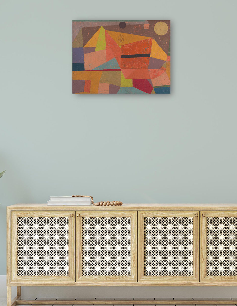 Foto 5 pulgar | Cuadro Decorativo - Alegre Paisaje De Montaña (1929)- Paul Klee - Abstracto - 69x92 - Impresión En Lienzo - Fine Art Tj