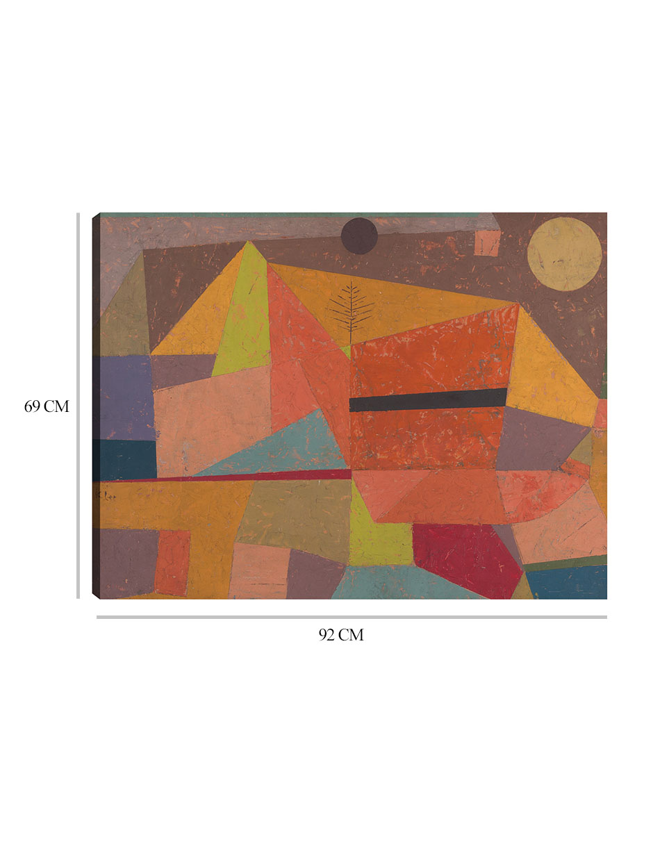 Foto 7 pulgar | Cuadro Decorativo - Alegre Paisaje De Montaña (1929)- Paul Klee - Abstracto - 69x92 - Impresión En Lienzo - Fine Art Tj