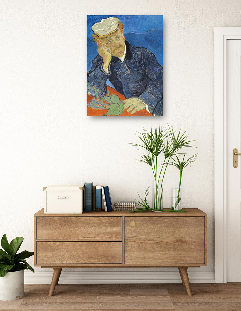 Foto 4 pulgar | Cuadro Decorativo - Dr. Paul Gachet- Vincent Van Gogh - Fotografía - 69x92 - Impresión En Lienzo - Fine Art Tj
